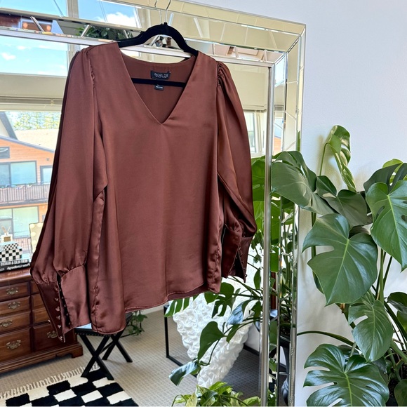 Rachel Zoe Satin Blouse - Picture 2 of 6